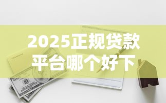2025正规贷款平台哪个好下款？资质要求低的渠道实测