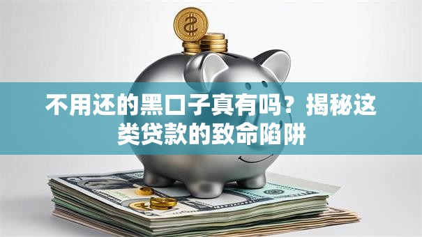 不用还的黑口子真有吗？揭秘这类贷款的致命陷阱