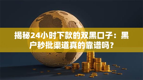 揭秘24小时下款的双黑口子:黑户秒批渠道真的靠谱吗? 揭秘24小时下款的双黑口子:黑户秒批渠道真的靠谱吗?