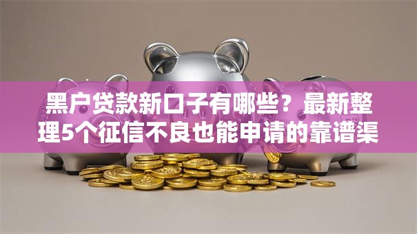 黑户贷款新口子有哪些？最新整理5个征信不良也能申请的靠谱渠道