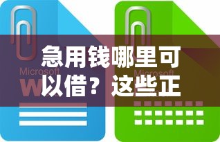 急用钱哪里可以借？这些正规渠道或许能帮到你
