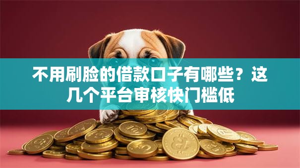 不用刷脸的借款口子有哪些？这几个平台审核快门槛低