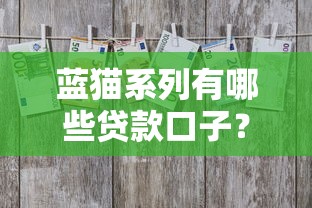 蓝猫系列有哪些贷款口子？解析产品特点与申请技巧