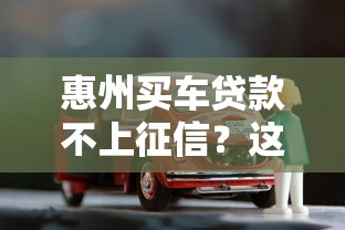 惠州买车贷款不上征信？这些秘密渠道你要知道