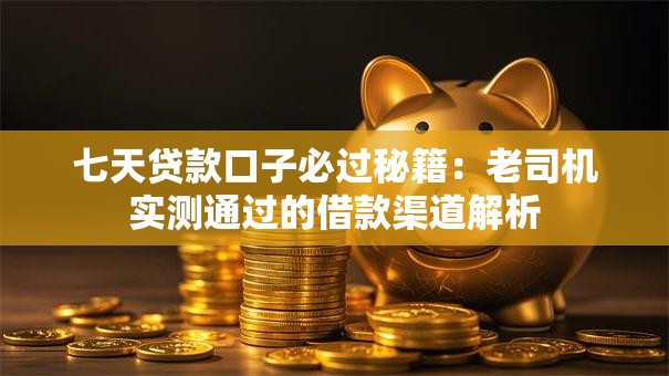 七天贷款口子必过秘籍：老司机实测通过的借款渠道解析