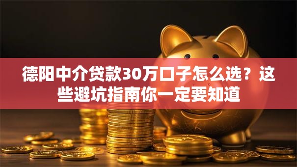德阳中介贷款30万口子怎么选？这些避坑指南你一定要知道