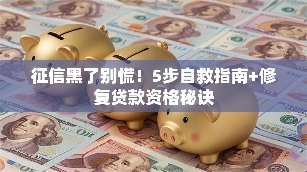 征信黑了别慌！5步自救指南+修复贷款资格秘诀
