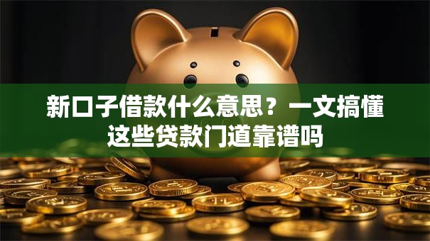 新口子借款什么意思？一文搞懂这些贷款门道靠谱吗