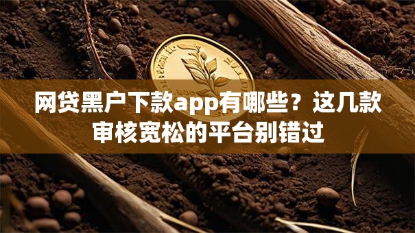 网贷黑户下款app有哪些？这几款审核宽松的平台别错过