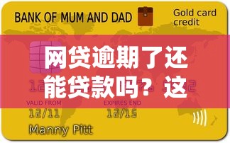 网贷逾期了还能贷款吗？这些平台或许能解决难题