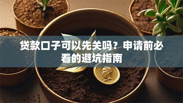 贷款口子可以先关吗？申请前必看的避坑指南