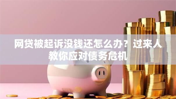 网贷被起诉没钱还怎么办？过来人教你应对债务危机
