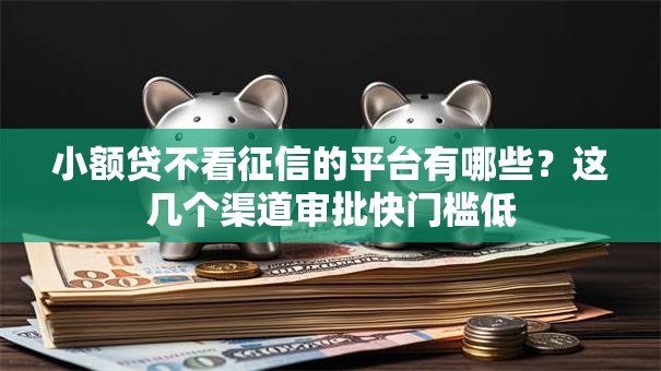 小额贷不看征信的平台有哪些？这几个渠道审批快门槛低
