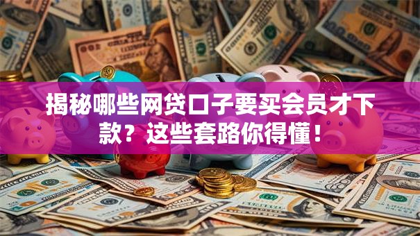揭秘哪些网贷口子要买会员才下款？这些套路你得懂！