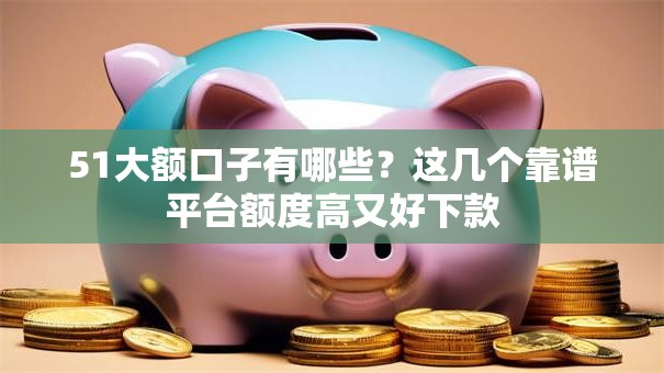 51大额口子有哪些？这几个靠谱平台额度高又好下款