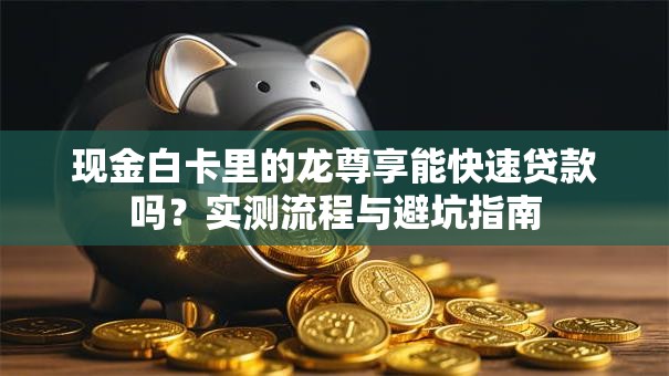 现金白卡里的龙尊享能快速贷款吗？实测流程与避坑指南