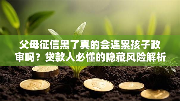 父母征信黑了真的会连累孩子政审吗？贷款人必懂的隐藏风险解析