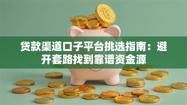 贷款渠道口子平台挑选指南：避开套路找到靠谱资金源