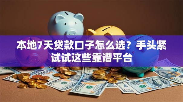 本地7天贷款口子怎么选？手头紧试试这些靠谱平台