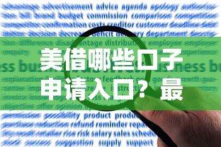 美借哪些口子申请入口？最新靠谱渠道整理+申请流程详解
