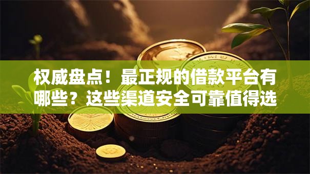 权威盘点！最正规的借款平台有哪些？这些渠道安全可靠值得选