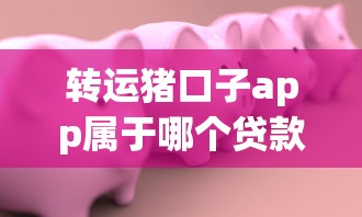 转运猪口子app属于哪个贷款系列？这几点揭秘助你快速匹配