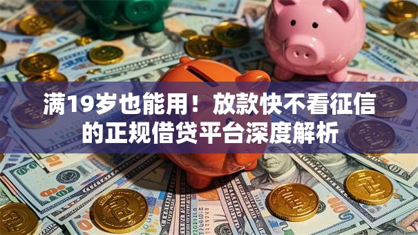 满19岁也能用！放款快不看征信的正规借贷平台深度解析