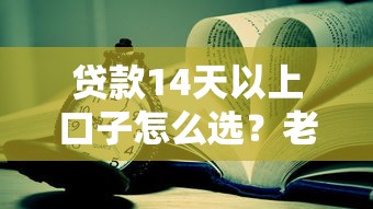 贷款14天以上口子怎么选？老司机带你避坑找靠谱