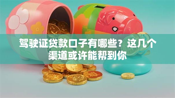 驾驶证贷款口子有哪些？这几个渠道或许能帮到你