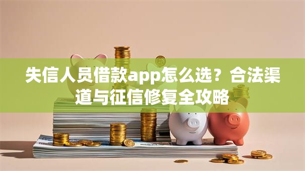 失信人员借款app怎么选？合法渠道与征信修复全攻略