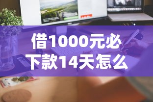 借1000元必下款14天怎么操作？手把手教你避开套路贷