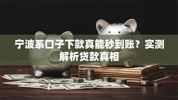 宁波系口子下款真能秒到账？实测解析贷款真相