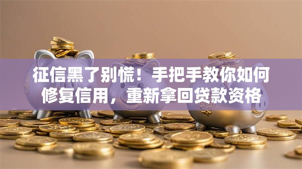征信黑了别慌！手把手教你如何修复信用，重新拿回贷款资格