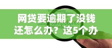 网贷要逾期了没钱还怎么办？这5个办法或许能帮你