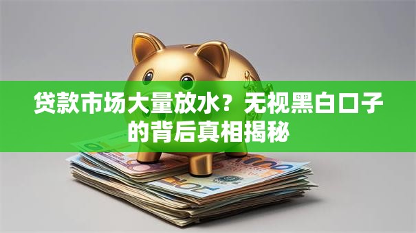 贷款市场大量放水？无视黑白口子的背后真相揭秘