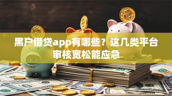 黑户借贷app有哪些？这几类平台审核宽松能应急