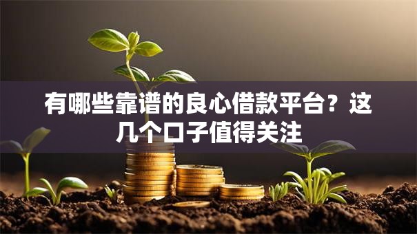 有哪些靠谱的良心借款平台？这几个口子值得关注