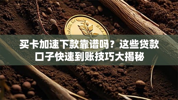 买卡加速下款靠谱吗？这些贷款口子快速到账技巧大揭秘