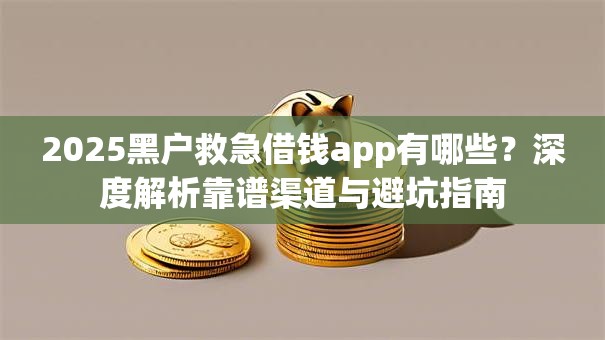 2025黑户救急借钱app有哪些？深度解析靠谱渠道与避坑指南
