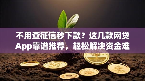 不用查征信秒下款？这几款网贷App靠谱推荐，轻松解决资金难题