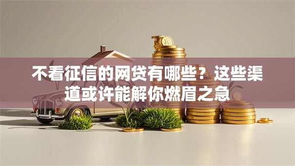 不看征信的网贷有哪些？这些渠道或许能解你燃眉之急