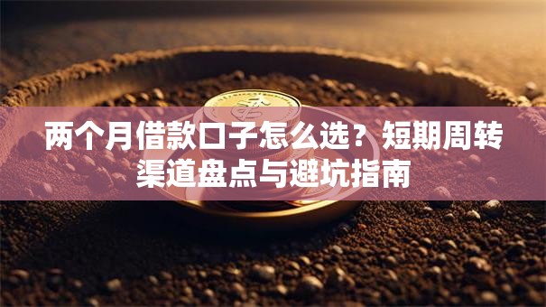两个月借款口子怎么选？短期周转渠道盘点与避坑指南