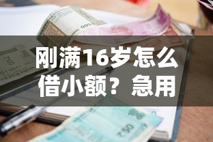 刚满16岁怎么借小额？急用钱这些渠道你可能不知道