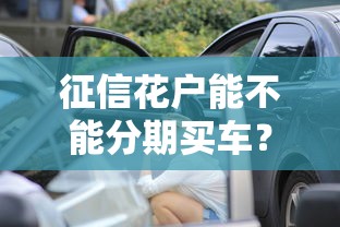 征信花户能不能分期买车？手把手教你贷款购车条件与技巧
