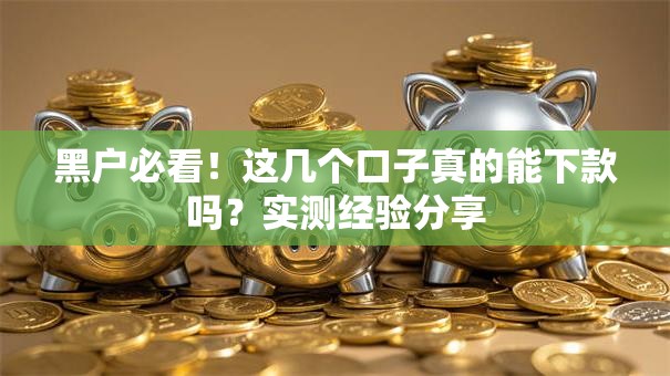 黑户必看！这几个口子真的能下款吗？实测经验分享
