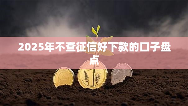 2025年不查征信好下款的口子盘点