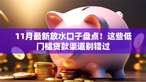 11月最新放水口子盘点！这些低门槛贷款渠道别错过