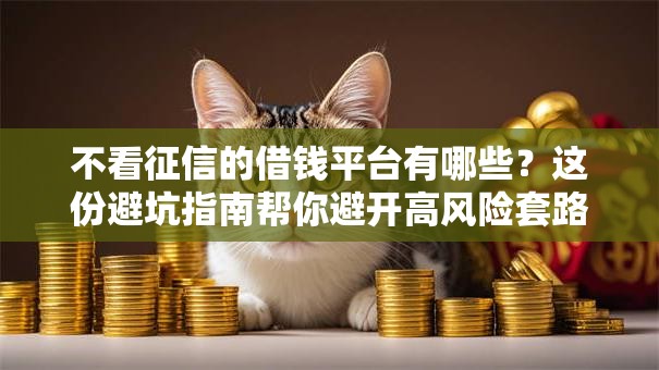 不看征信的借钱平台有哪些？这份避坑指南帮你避开高风险套路！