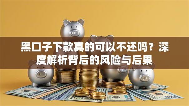 黑口子下款真的可以不还吗？深度解析背后的风险与后果