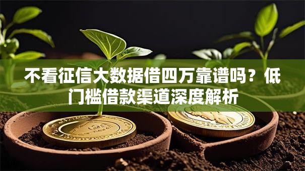 不看征信大数据借四万靠谱吗？低门槛借款渠道深度解析